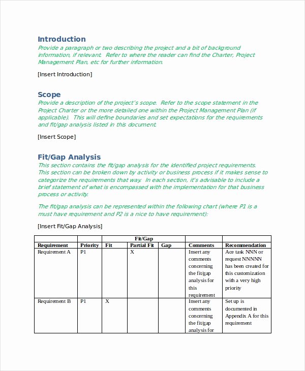 Fit Gap Analysis Template Excel Unique 10 Free Gap Analysis Templates Word Excel Pdf