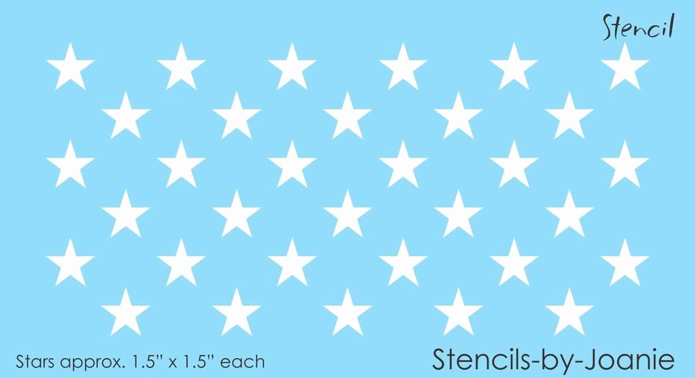 Flag Star Stencil Luxury Stencil 33 1 25&quot; Size Stars to Fit 15x19 Blue American