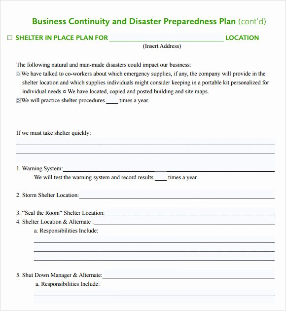 Flood Emergency Response Plan Template Best Of 12 Sample Business Continuity Plan Templates