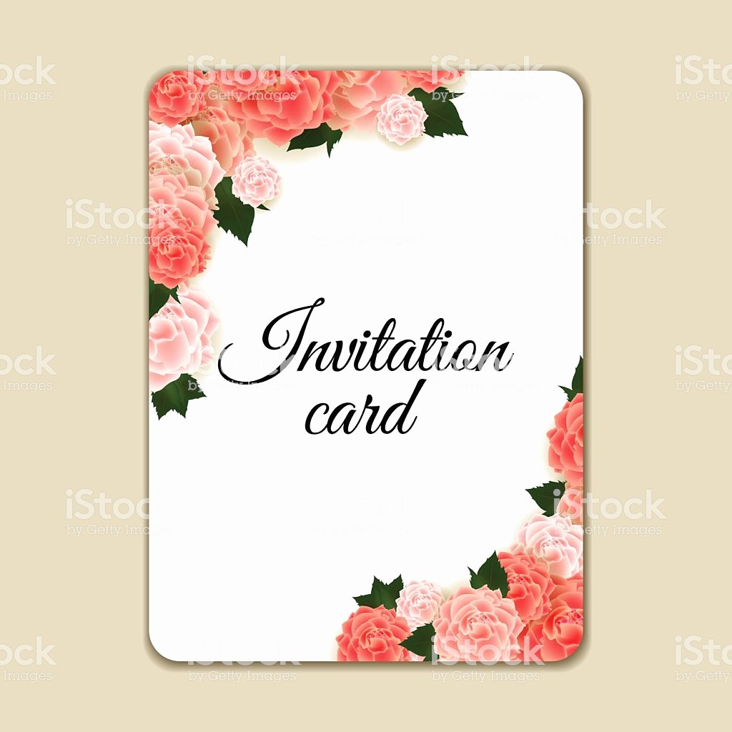 Floral Invitation Template Beautiful Vintage Floral Invitation Template with Hand Drawn Flowers