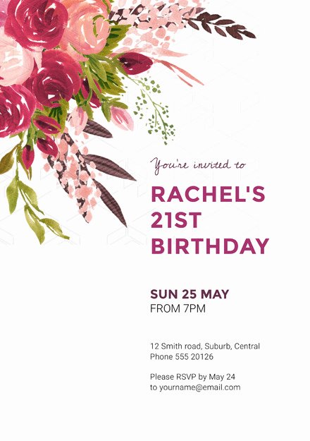 Floral Invitation Template Inspirational Colorful Floral Bouquet Birthday Wedding Invitation Template