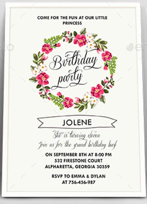 Floral Invitation Template Lovely 6 Floral Invitation Templates Free Psd Ai Vector Eps