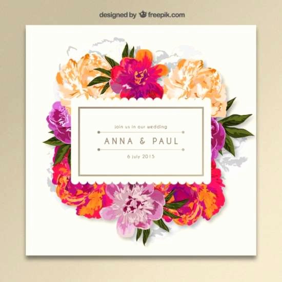 Floral Invitation Template Unique 40 Free Wedding Invitation Templates Xdesigns