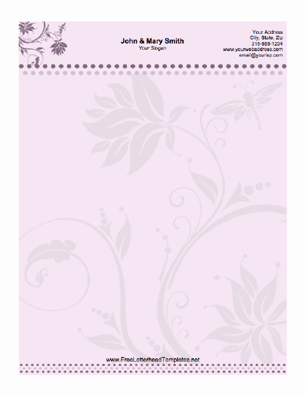 Floral Stationery Template Free Awesome Wedding Letterhead Floral