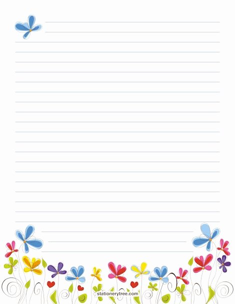 Floral Stationery Template Free Beautiful Floral Stationery and Writing Paper