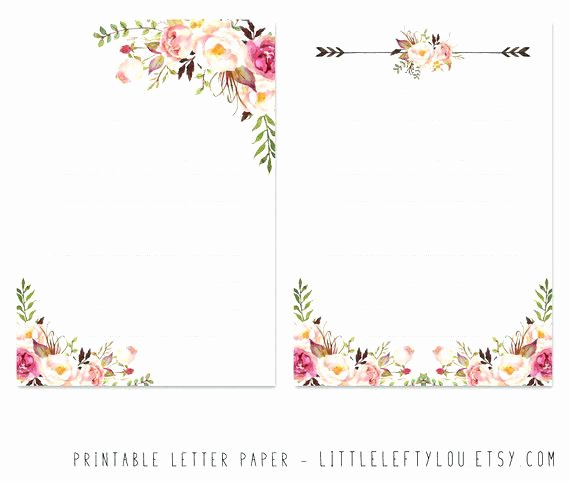 Floral Stationery Template Free Elegant Floral Stationery – Tila