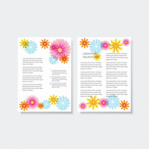 Floral Stationery Template Free Luxury Floral Letterhead Design Vector