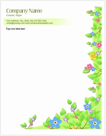 Floral Stationery Template Free Luxury Floral Letterhead Templates for Ms Word