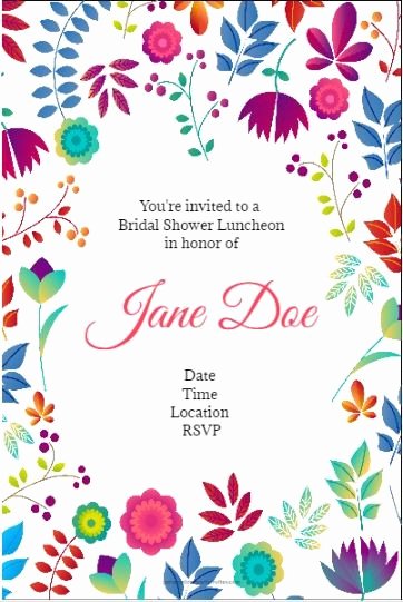 Flower Invitation Template Awesome Spring Floral Party Invitation Personalized Party Invites