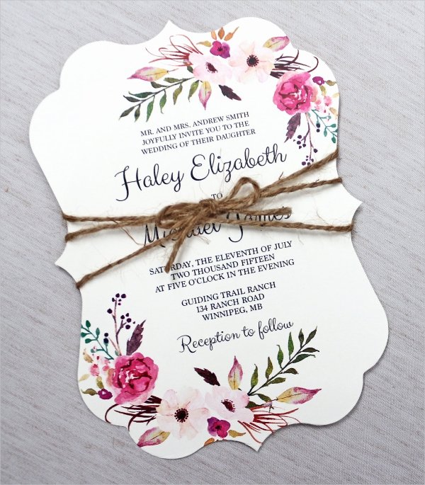 Flower Invitation Template Elegant 30 Elegant Wedding Invitations Free Psd Vector Ai Ep