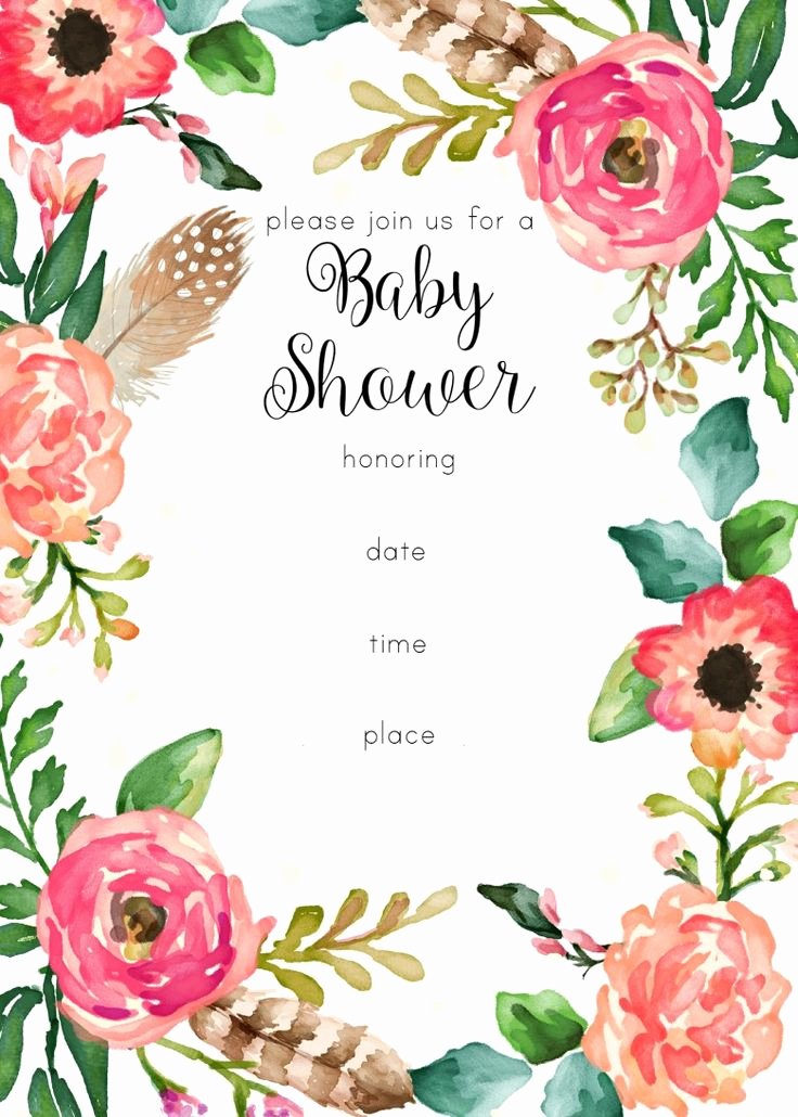 Flower Invitation Template Unique Best 25 Floral Baby Shower Ideas On Pinterest