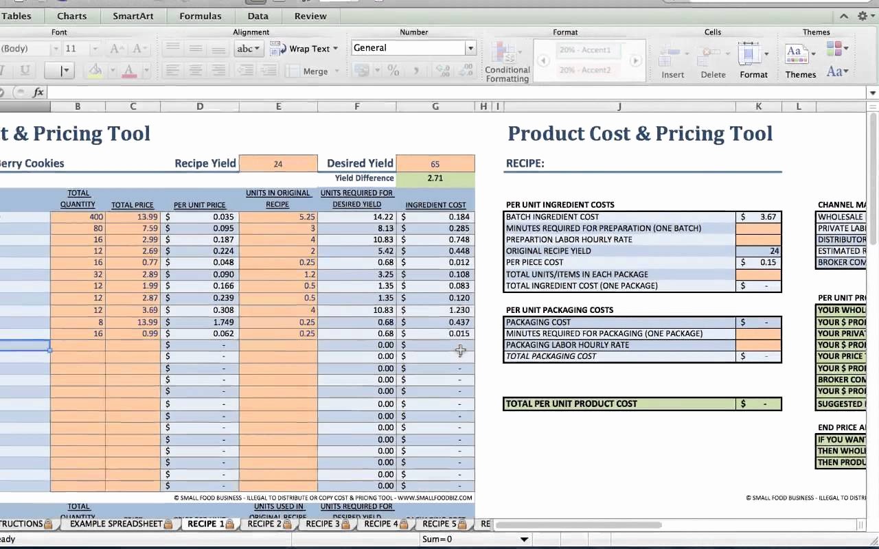 Food Cost Spreadsheet Excel Fresh How to Create A Food Cost Spreadsheet