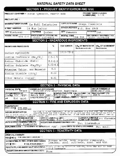 Food Product Spec Sheet Template Elegant Science Safety Chapter 5