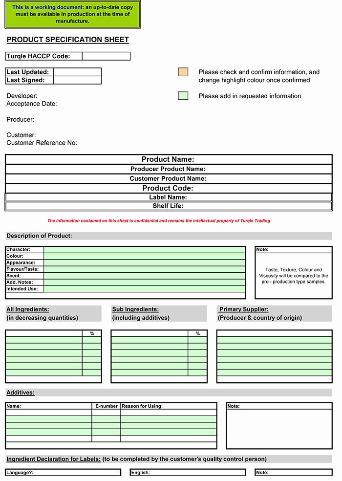 Food Product Spec Sheet Template Inspirational 5 Best Of Technical Design Document Template Moo