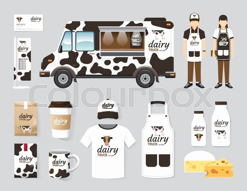 Food Truck Layout Template Awesome Vector Restaurant Cafe Design Set Street Dairy Food Truck