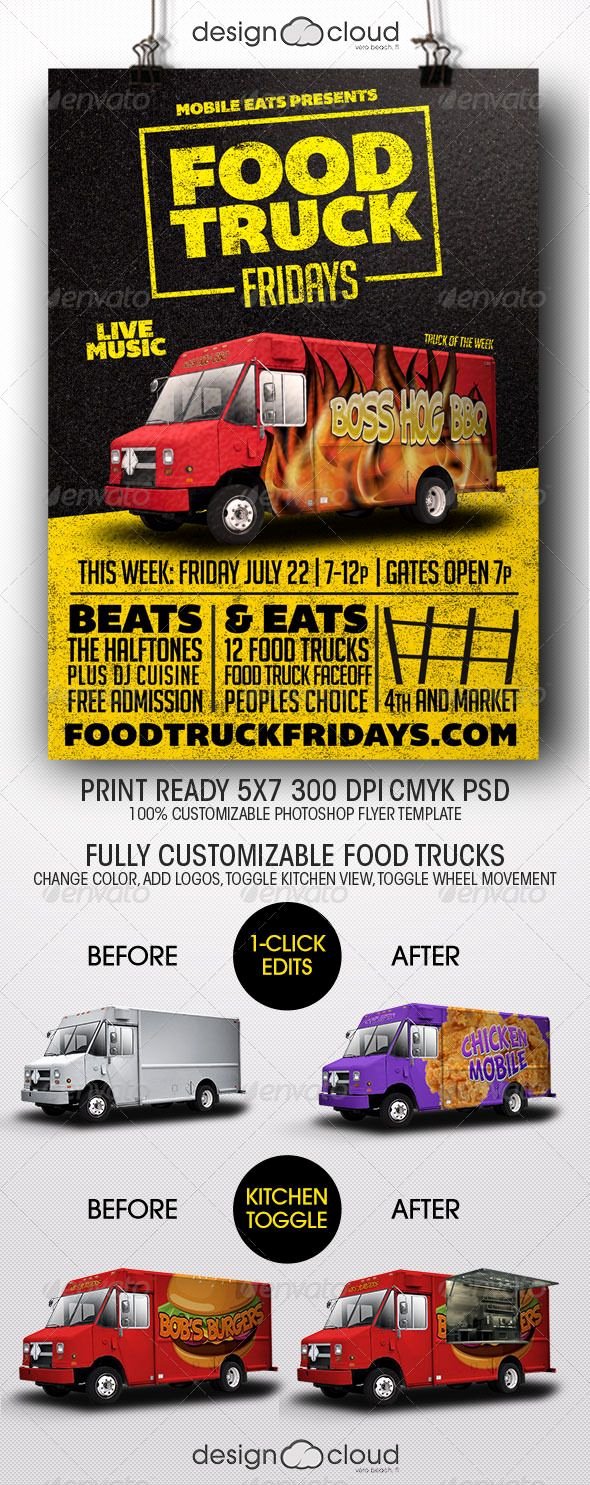 Food Truck Layout Template Best Of Food Truck Fridays Flyer Template