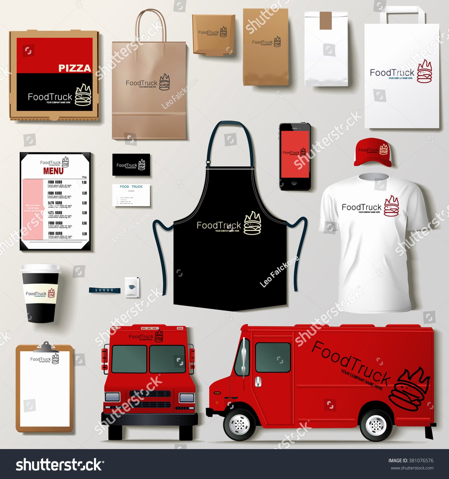 Food Truck Layout Template Best Of Vector Food Truck Corporate Identity Template Design Set