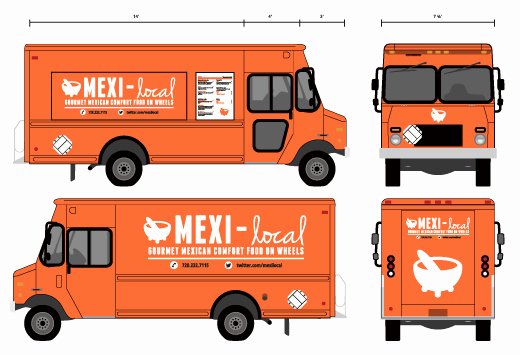 Food Truck Layout Template Elegant Branding Mexi Local Food Truck On Behance