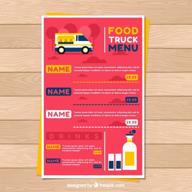 Food Truck Layout Template Luxury Food Truck Vectors S and Psd Files