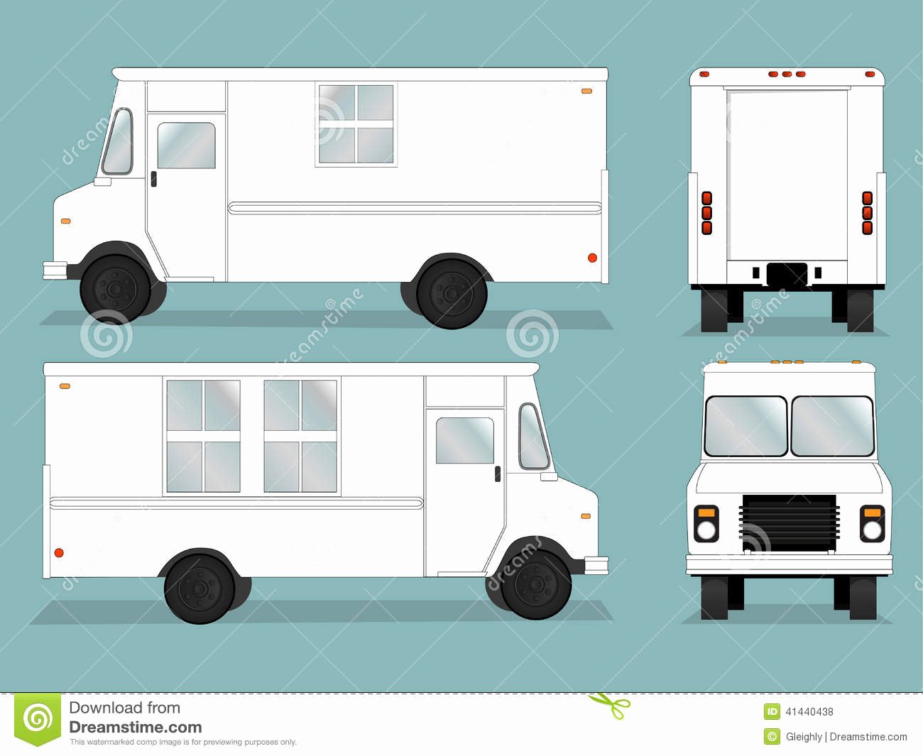 Food Truck Layout Template New Food Truck Template Stock Vector Illustration Of Drawing