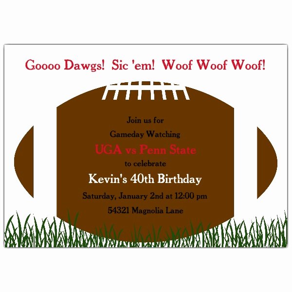 Football Party Invitation Template Awesome Football Kick F Invitations