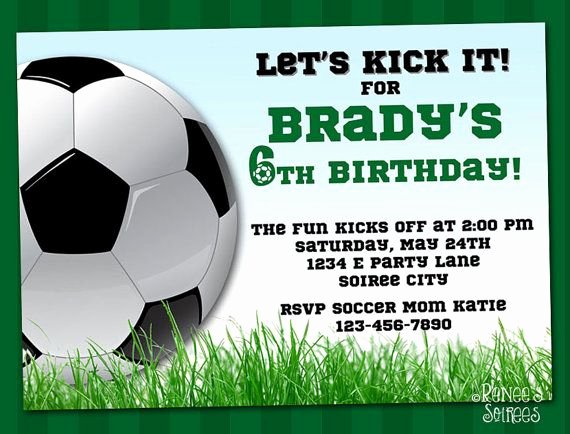 Football Party Invitation Template Best Of soccer Invitation Printable Football Birthday Invite