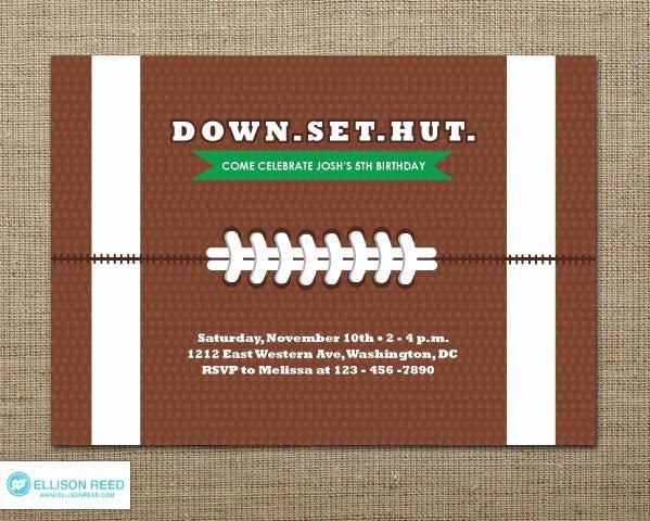 Football Party Invitation Template Fresh Football Invitation Football Party Football Birthday