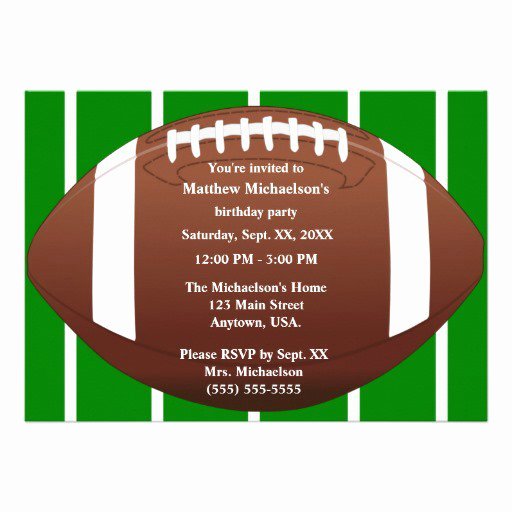 Football Party Invitation Template Inspirational Football Birthday Invitation Templates