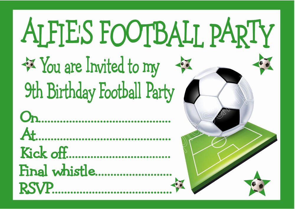 Football Party Invitation Template Luxury Football Birthday Party Invitations Kinderhooktap