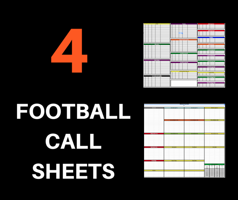 Football Play Call Sheet Template Best Of 4 Football Call Sheets Free to and Print Pro