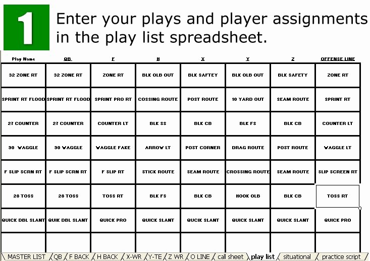 Football Play Template Printable Best Of Ez Call Play Calling System the Easiest and Most