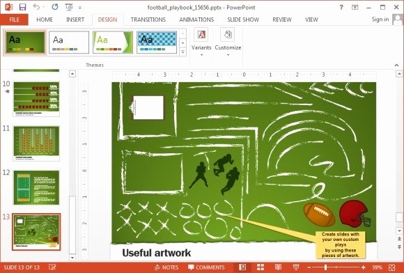 Football Playbook Template Awesome Animated Football Playbook Powerpoint Template