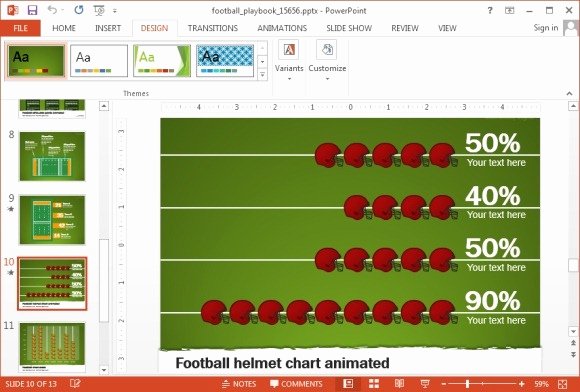 Football Playbook Template Luxury Animated Football Playbook Powerpoint Template