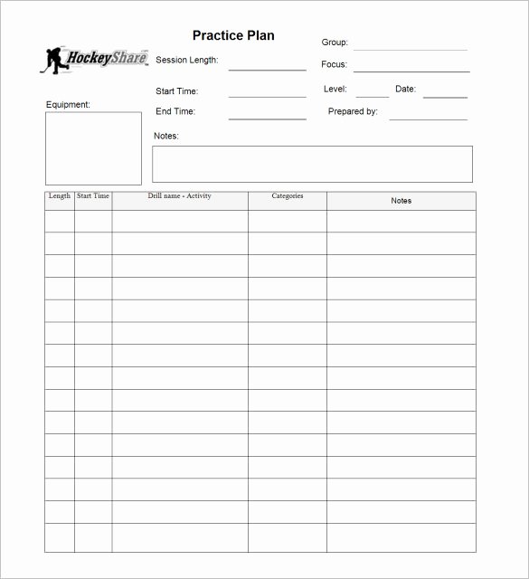 Football Practice Plan Template Excel Inspirational 11 Practice Schedule Templates Doc Pdf