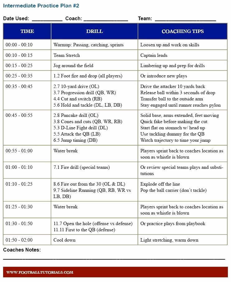 Football Practice Plan Template Excel Lovely 7 Training Blocks for A Killer Football Practice