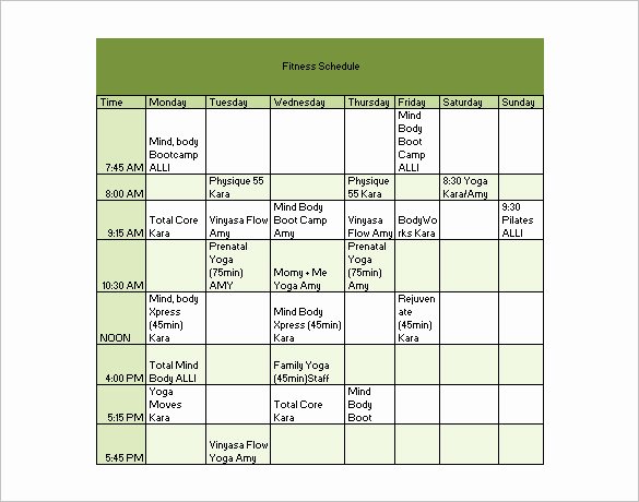 Football Practice Schedule Template Download Elegant Dumbbell Workout Chart Pdf