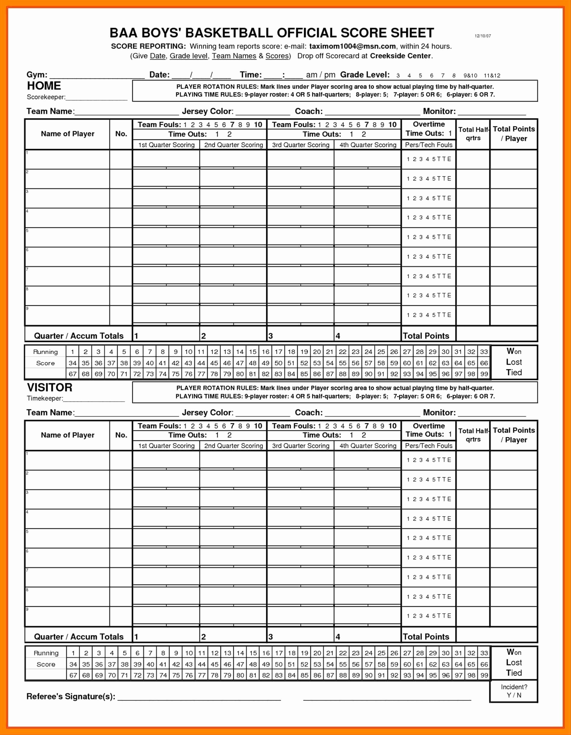 Football Stat Sheet Template Excel Fresh softball Stat Sheet Excel