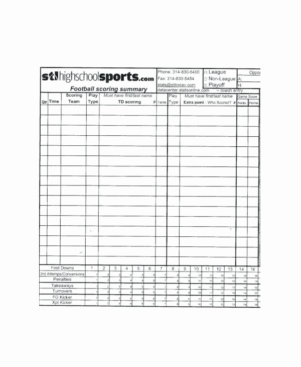 Football Stat Sheet Template Excel Luxury Football Squares Sheet Blank Team Template – Rightarrow