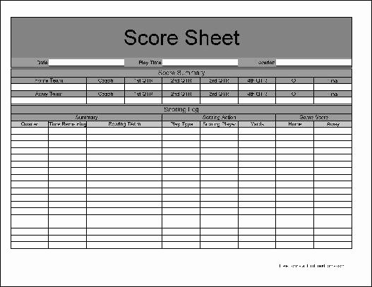 Football Stat Sheet Template Excel Unique Sample Football Score Sheet Design Templates