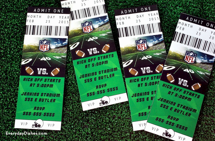 Football Ticket Birthday Invitations Inspirational Football Ticket Invitations Printable Everyday Dishes &amp; Diy