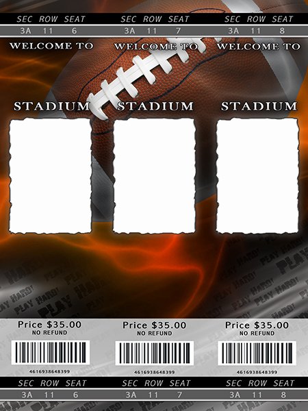 Football Ticket Template Awesome Football Templates