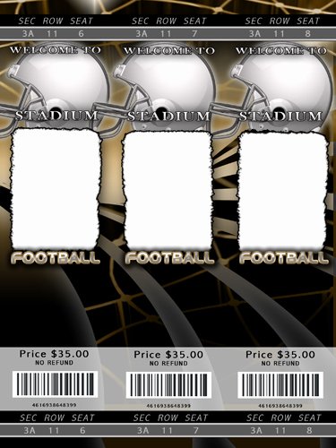 Football Ticket Template Beautiful Football Templates