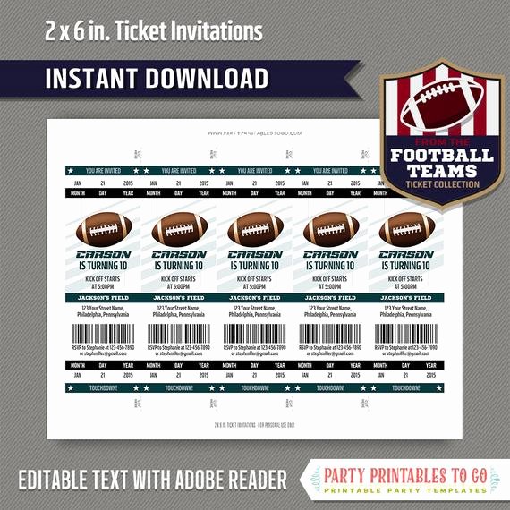 Football Ticket Template Best Of Football Ticket Invitation Template Green and Black