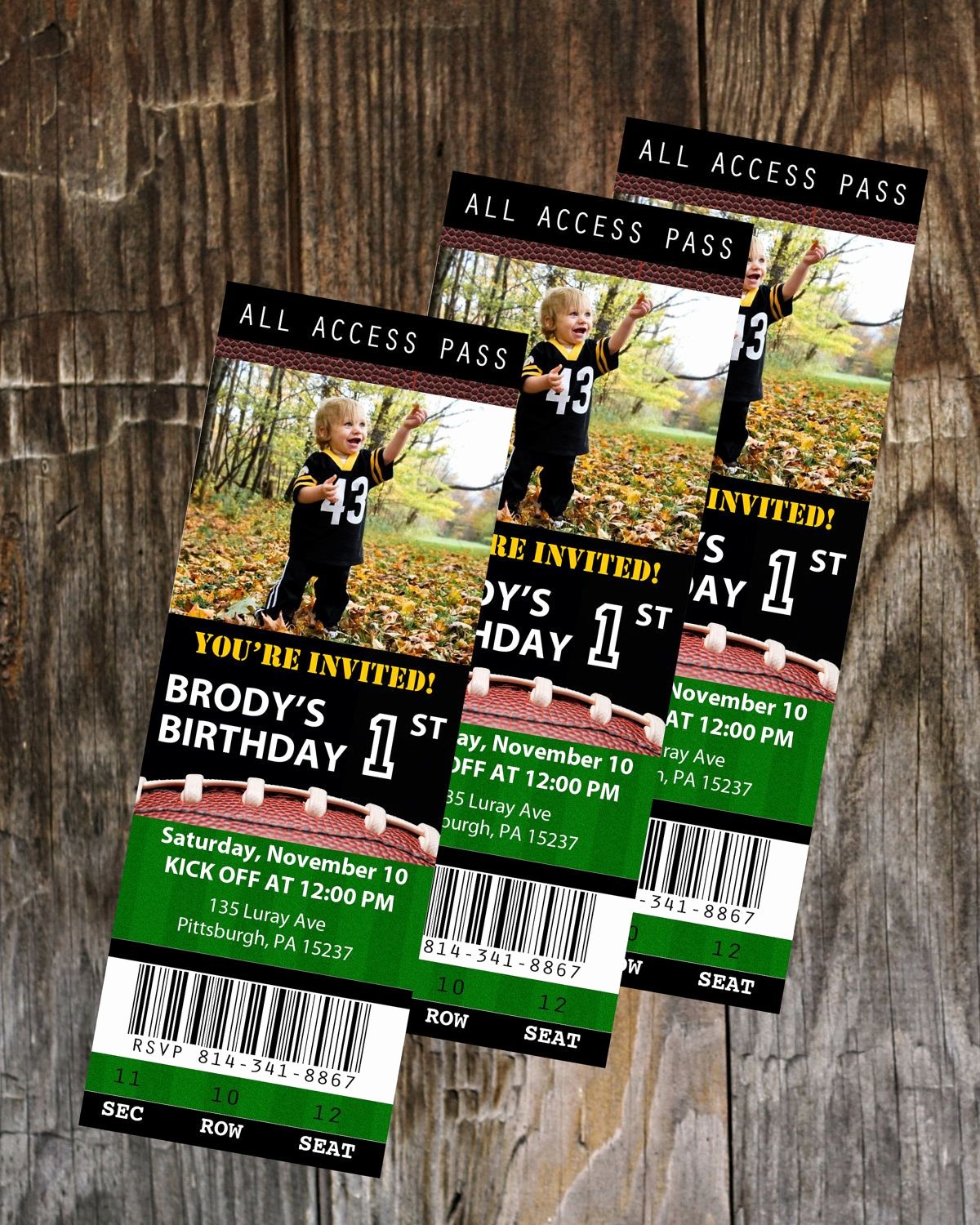 Football Ticket Template Elegant Football Ticket Birthday Invitation Template Instant