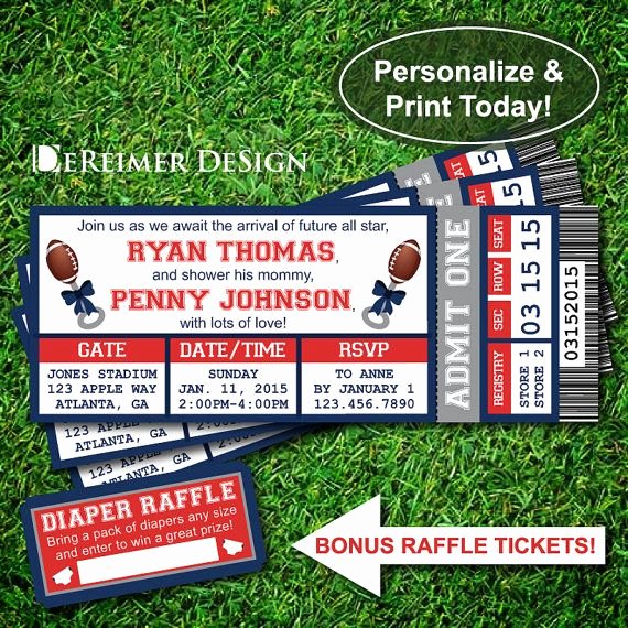 Football Ticket Template Luxury 17 Best Ideas About Diaper Raffle Wording On Pinterest