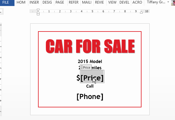 For Sale Sign Template Microsoft Word Awesome Car Sale Flyer Template for Word