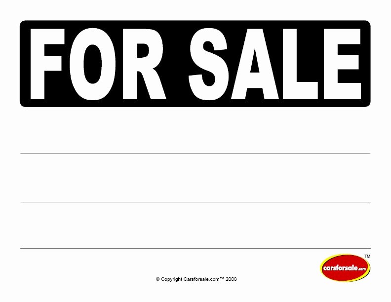 For Sale Sign Template Microsoft Word Elegant 28 Of Sale Sign Printable Template for Word