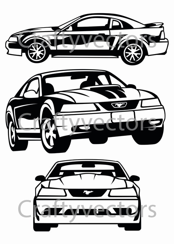 Ford Mustang Logo Vector Elegant ford Mustang 99 Vector File