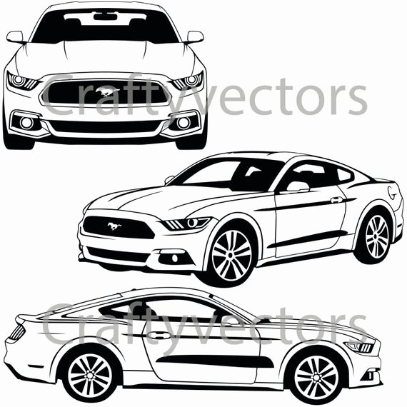 Ford Mustang Logo Vector Unique ford Mustang 2015 Vector Svg Cut File