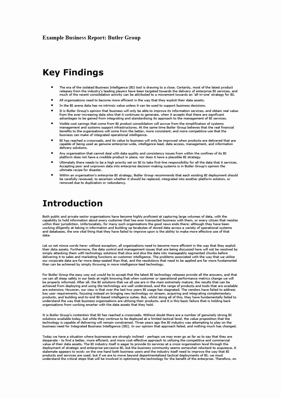 Formal Business Report Example Awesome 30 Business Report Templates &amp; format Examples Template Lab